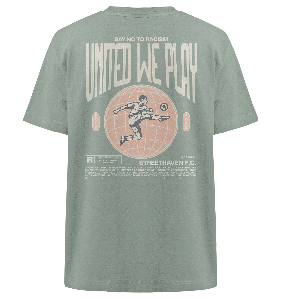 Heavy Oversized T-Shirt - No Racism Football Edition