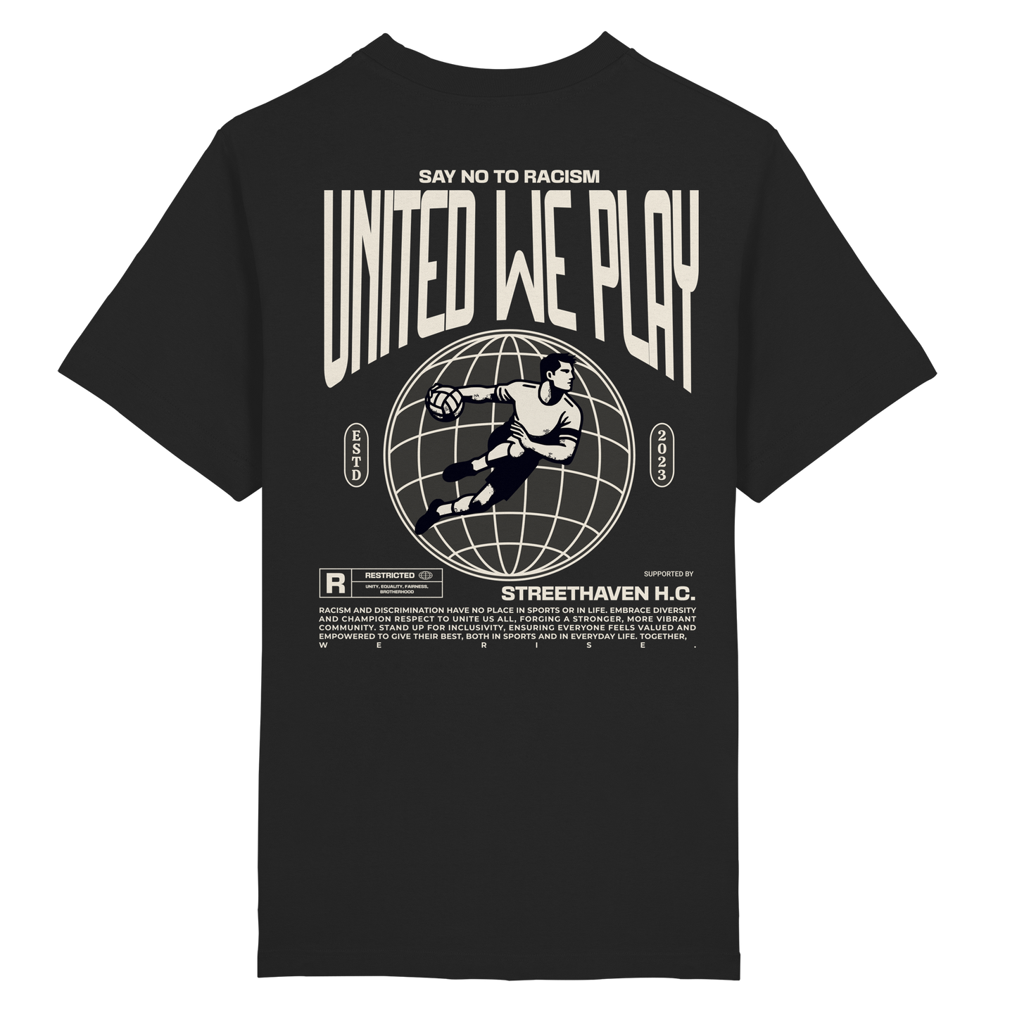 United we Play Handball No Racism - Heavy Oversized Organic Shirt